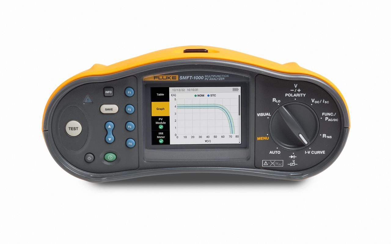 Fluke SMFT-1000 Solar Tools Kit Multifunction Tester, 1000V , Earth Resistance Measurement With Optical USB