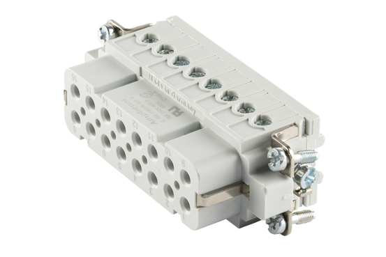 Amphenol Industrial Heavy Duty Power Connector Insert, 16A, Female, Heavy Mate C146 Series, 16+PE Contacts