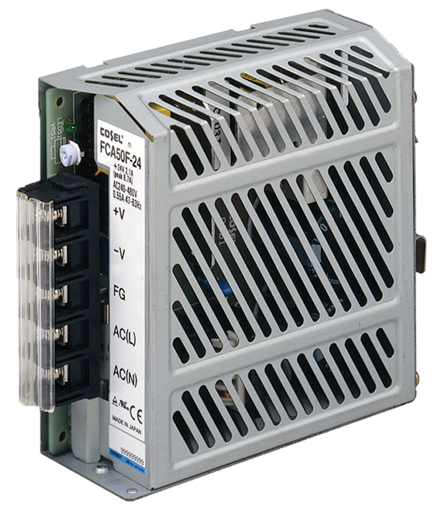 Cosel Switching Power Supply, FCA50F-24, 24V dc, 2.1A, 50W, 1 Output, 187 → 528V ac Input Voltage