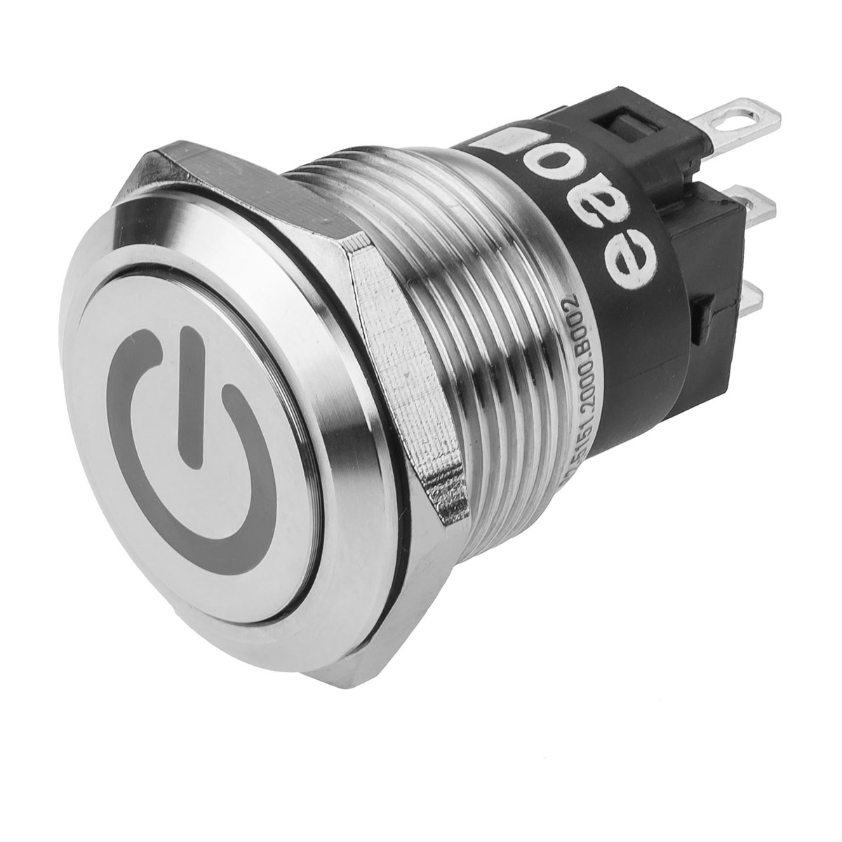 EAO 82 Series Push Button Switch, Latching, Panel Mount, 19mm Cutout, SPDT, 240V, IP65, IP67
