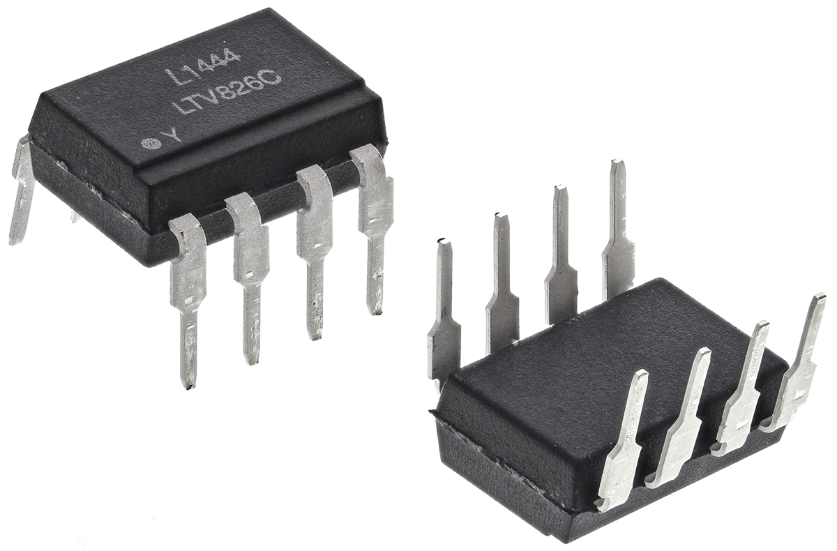 Lite-On, LTV-826 DC Input Transistor Output Dual Optocoupler, Through Hole, 8-Pin PDIP