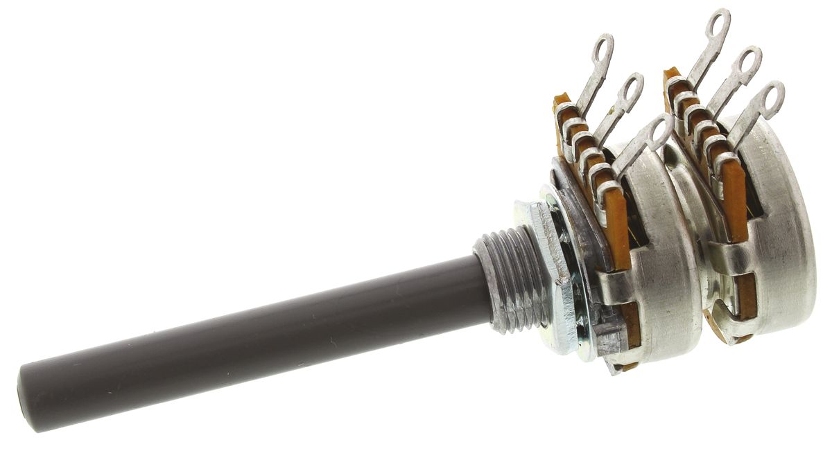 TE Connectivity 27 5kΩ Rotary Potentiometer 2-Gang Panel Mount, 27ESA502MMF50N