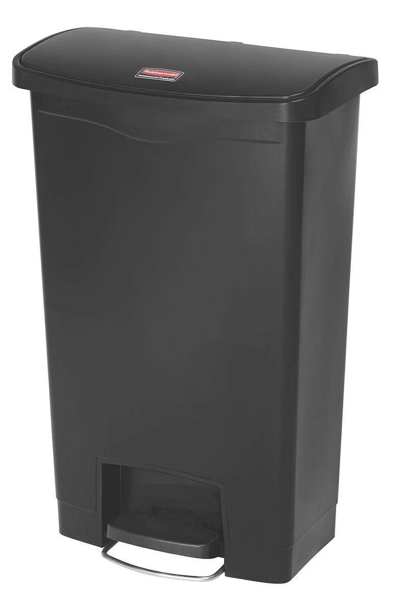 Rubbermaid Commercial Products Slim Jim 50L Black Pedal Polyethylene Waste Bin