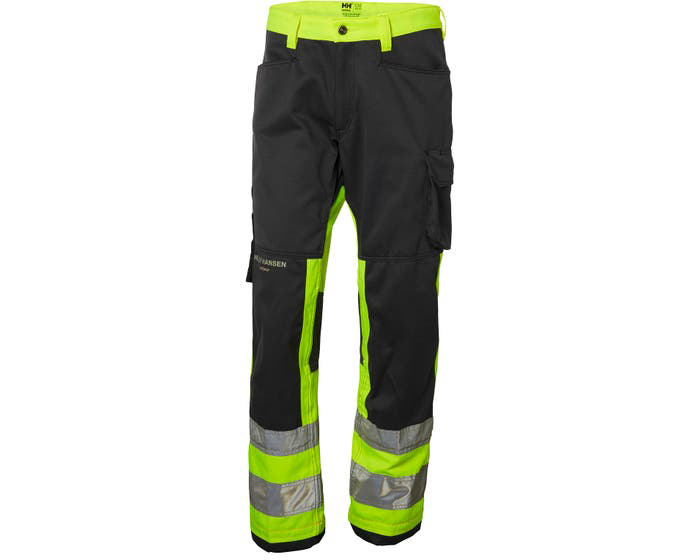 Helly Hansen Alna Black, Green, White, Yellow Hi Vis Work Trouser Durability 34 in 34 in