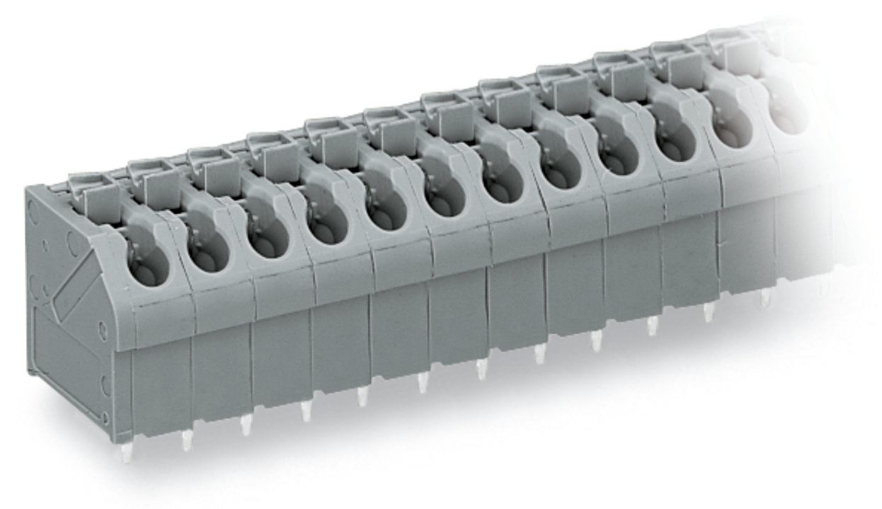 WAGO 250 Series PCB Connector, 7-Contact, 5mm Pitch, Through Hole Mount, 1-Row, Push-In Cage Clamp Termination