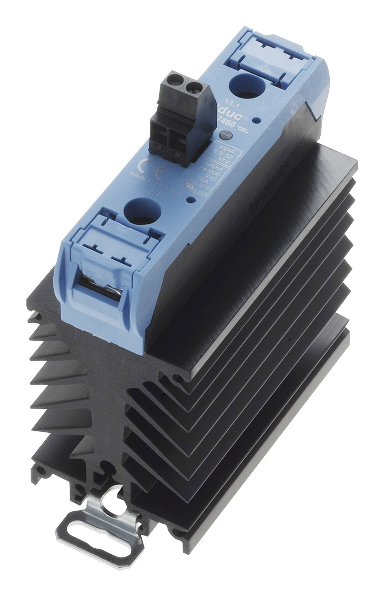Celduc SUL8-SUM8 Series Solid State Relay, 45 A Load, DIN Rail Mount, 510 V ac Load, 32 V dc Control