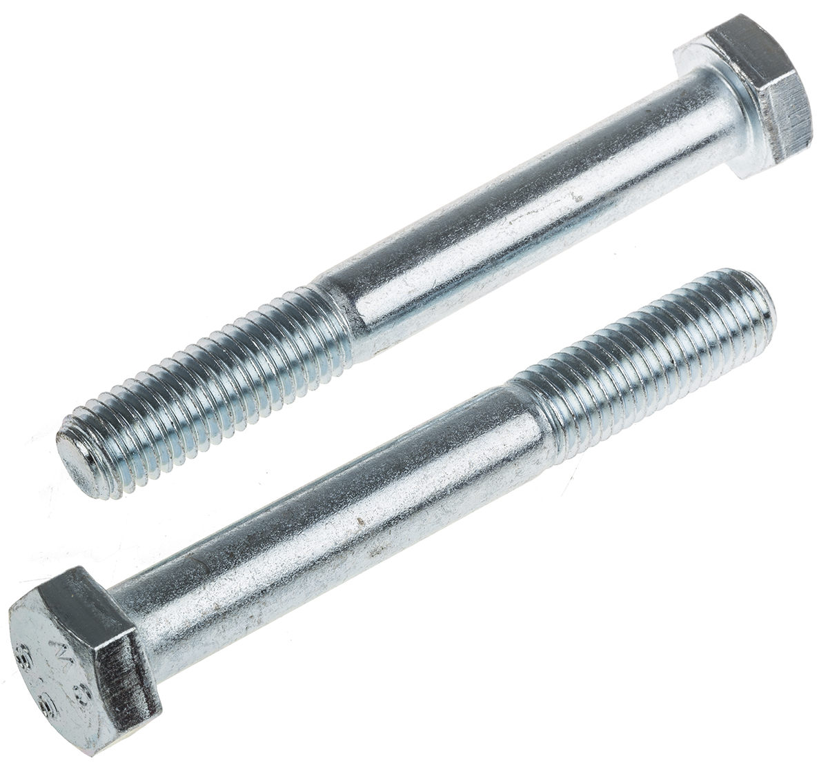 RS PRO Bright Zinc Plated Steel, Hex Bolt, M14 x 110mm