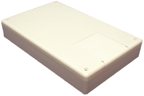 Hammond 1599 Series Grey ABS Handheld Enclosure, Integral Battery Compartment, IP54, 220 x 140 x 40mm