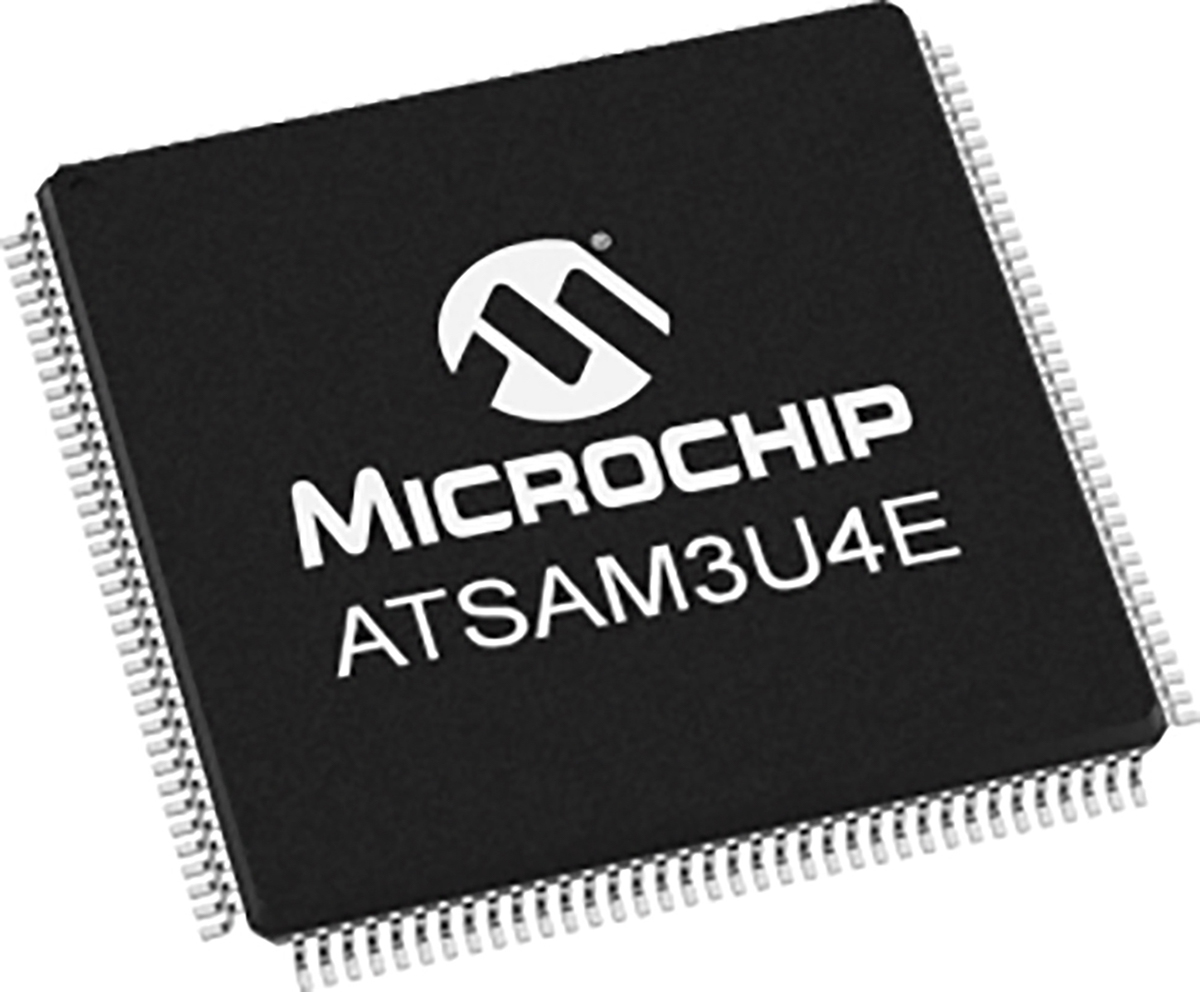 Microchip, 32 bit ARM Cortex M3, SAM3U Microcontroller, 96 MHz, 256kB FLASH, 144-Pin LQFP