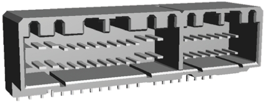 TE Connectivity, MULTILOCK 040/070 Female Connector Housing, 42 Way, 2 Row Right Angle
