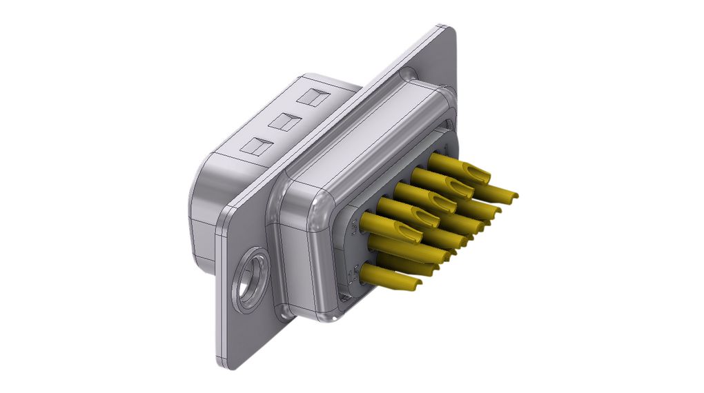 Deltron Connectors HD 15 Way Free Hanging (In-Line) D-sub Connector Plug, 2.77mm Pitch