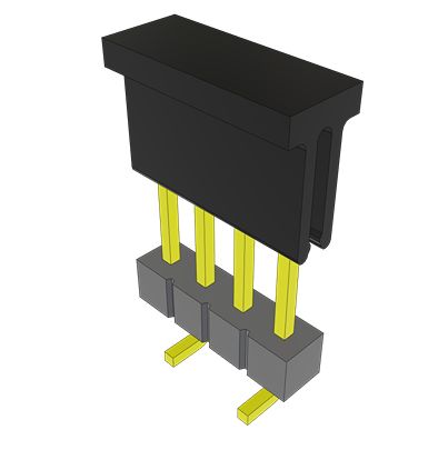Samtec TSM Series Vertical Surface PCB Header, 4 Contact(s), 2.54 mm Pitch, 1 Row, Unshrouded