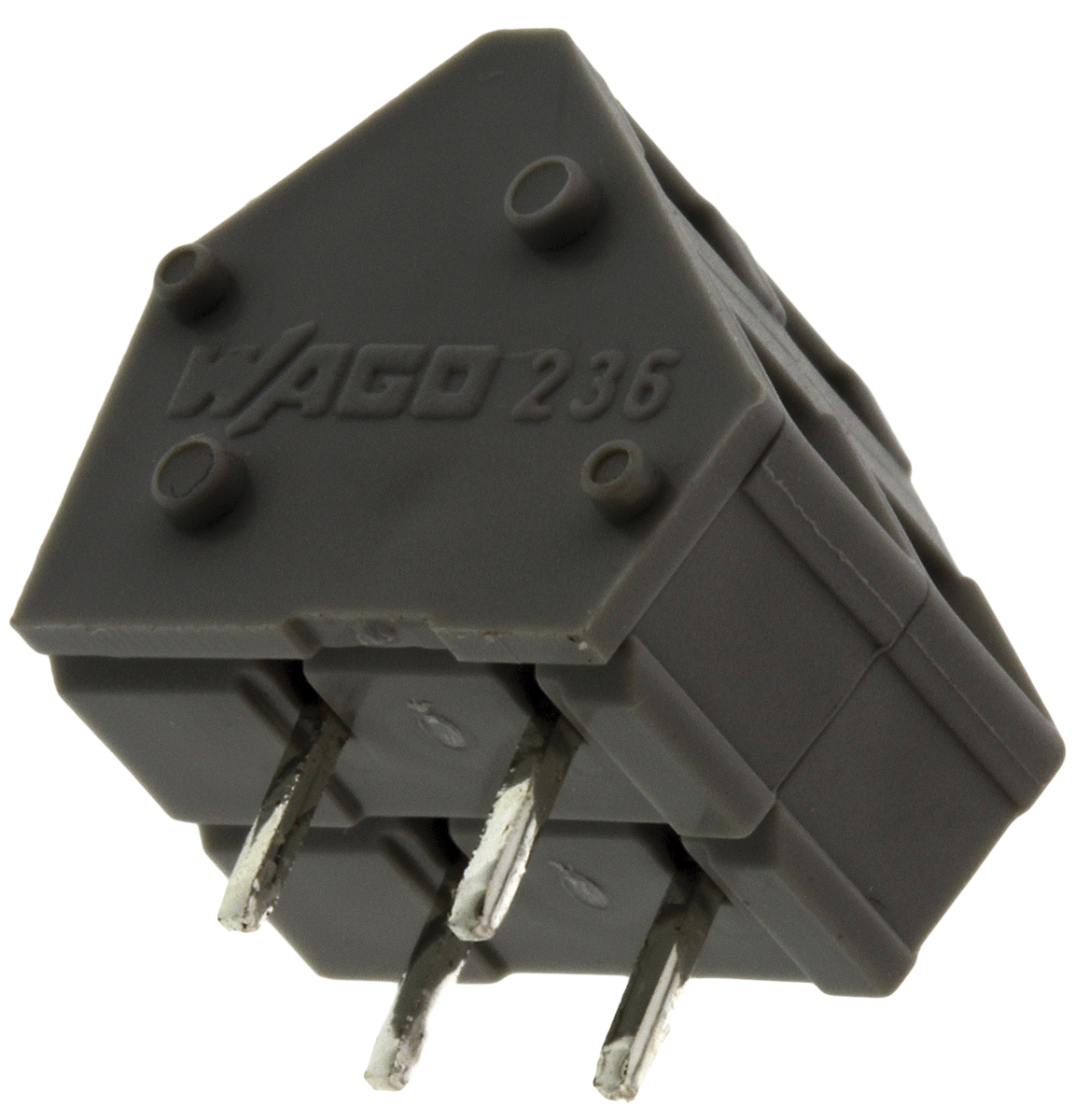 WAGO 236 Series PCB Terminal Block, 2-Contact, 5 mm, 5.08 mm Pitch, 1-Row