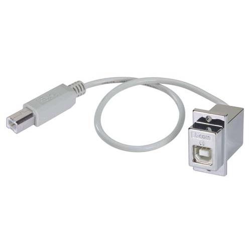 L-Com Straight, Panel Mount, Plug- Single Port Type Type B 2 USB Connector