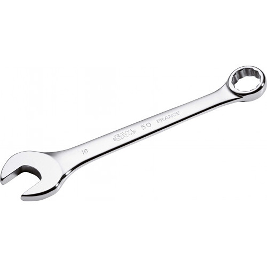 SAM Ratchet Combination Spanner, 163 mm Overall, 12mm Jaw Capacity, Comfortable Soft Grip Handle
