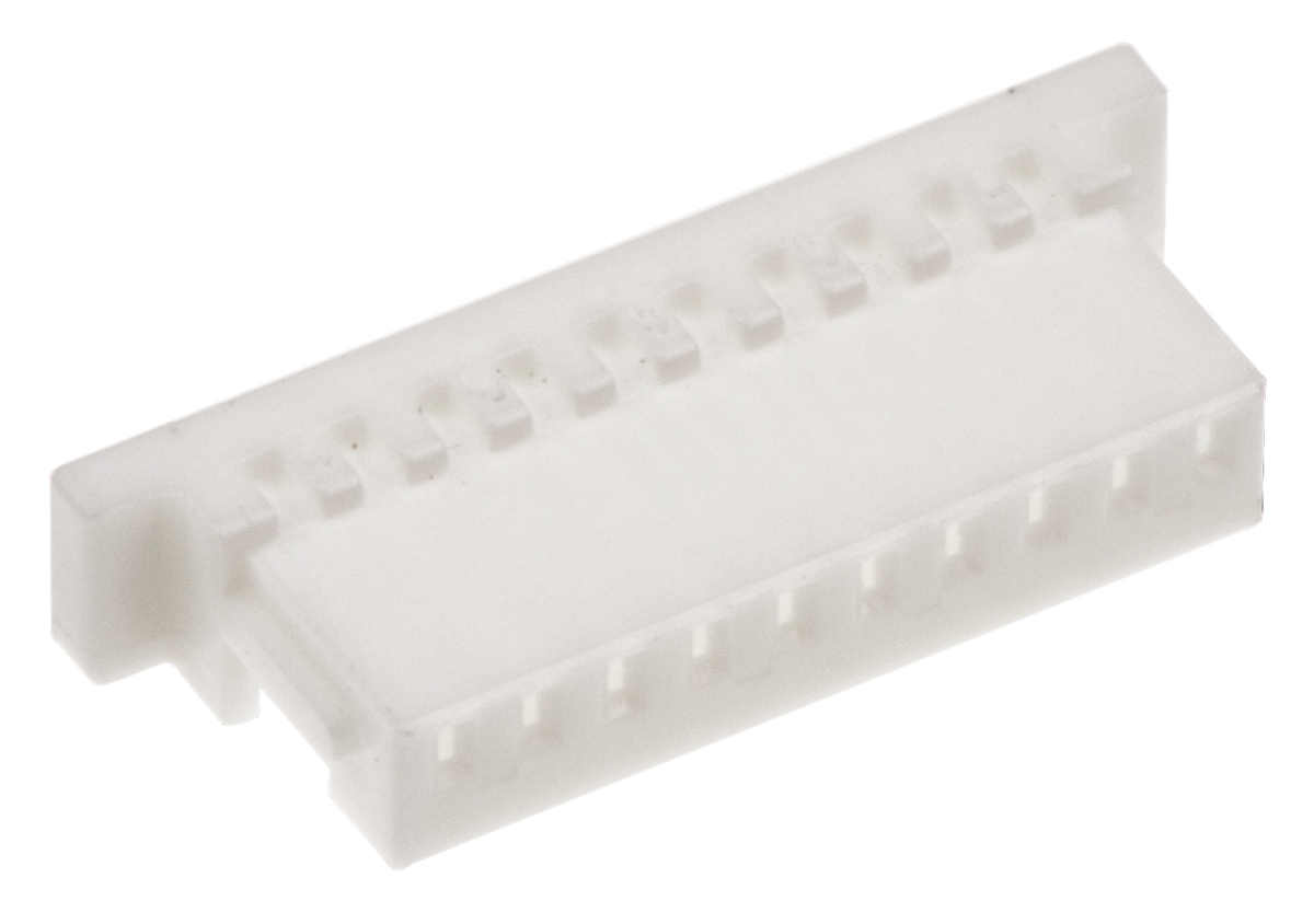 JST, SH 10 Way PBT Crimp Terminal Housing, White