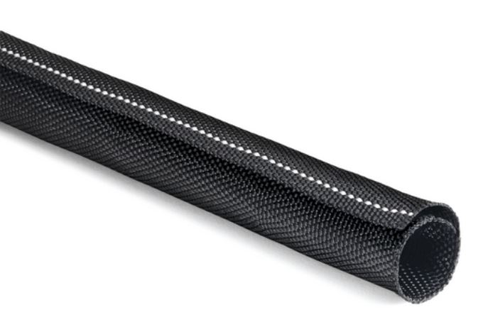 HellermannTyton Polyester Black with White Cable Sleeve, 38mm Diameter, 15m Length, 170-01108 Series