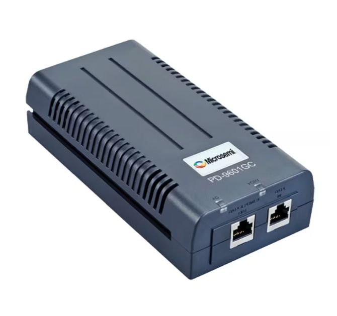 Microchip Single Port POE Injector, 100 → 240V ac Input, 55V dc Output, 90W