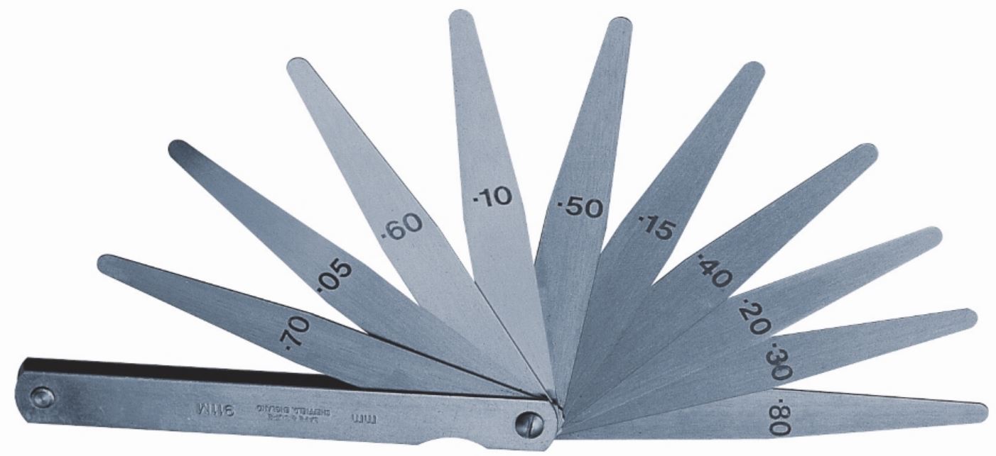 Moore & Wright 387M-13-A Hardened Steel Feeler Gauge, 13 Blades