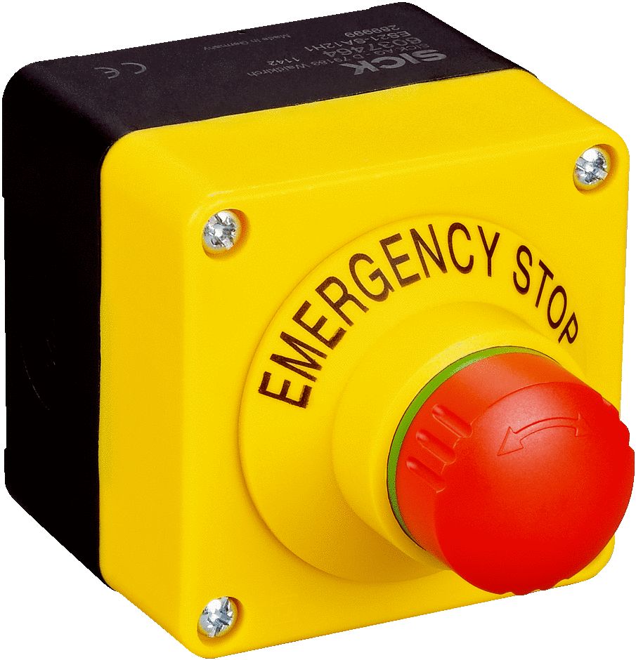 SICK ES21 Series Illuminated Emergency Stop Push Button, Surface Mount, 1NO, 2NC, IP54