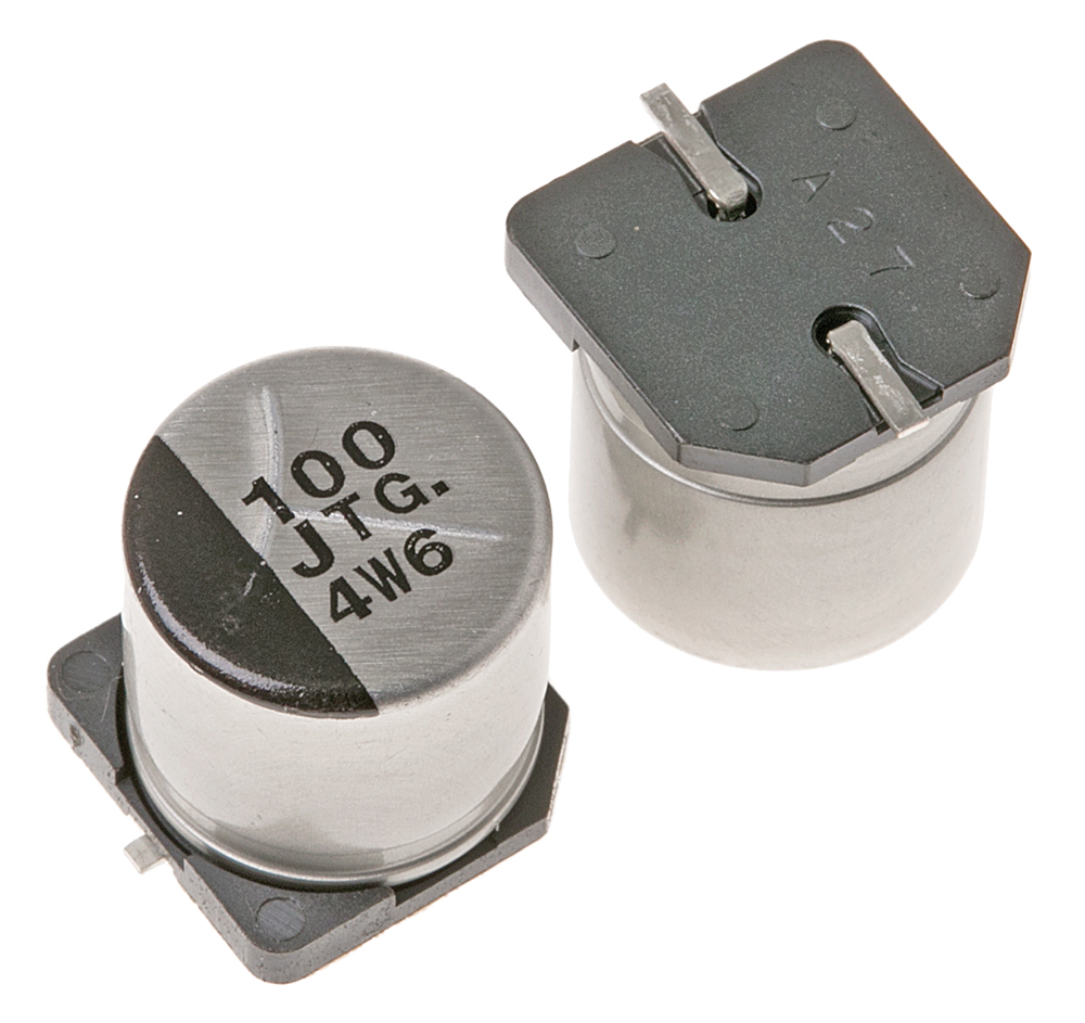 Panasonic 100μF Aluminium Electrolytic Capacitor 63V dc, Surface Mount - EEETG1J101UP