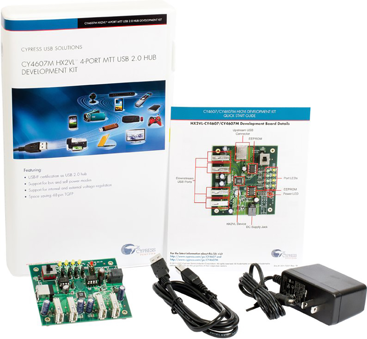 Infineon 4-Port HUB Multi-TT Development Kit CY4607M