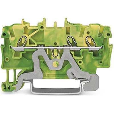 WAGO 2000-1307 TOPJOB S Series Green, Yellow, 1mm², 1-Level, Push-In Cage Clamp Termination, ATEX, EAC Ex, IECEx