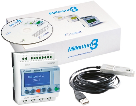 Crouzet Millenium 3 Series Logic Module, 230 V ac Supply, Relay Output, 6-Input, Analogue, Digital Input