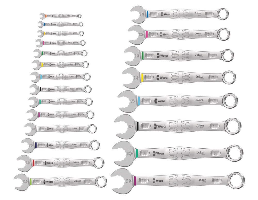 Wera Joker 6003 Series 22-Piece Combination Spanner Set, 5.5 → 32 mm