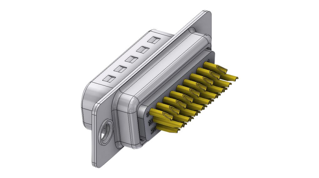 Deltron Connectors HD 26 Way Solder Mount D-sub Connector Plug