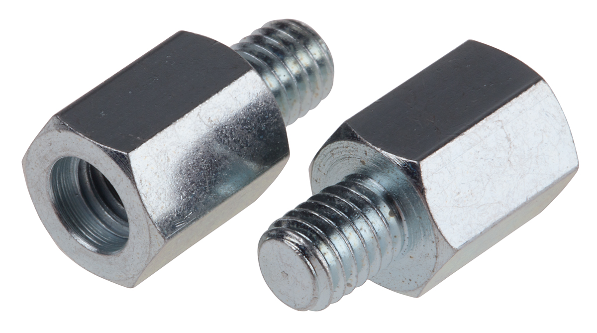 RS PRO Standoff, M6 x M6 Thread, 12mm Body, Steel, Male/Female, 7.5mm Stud
