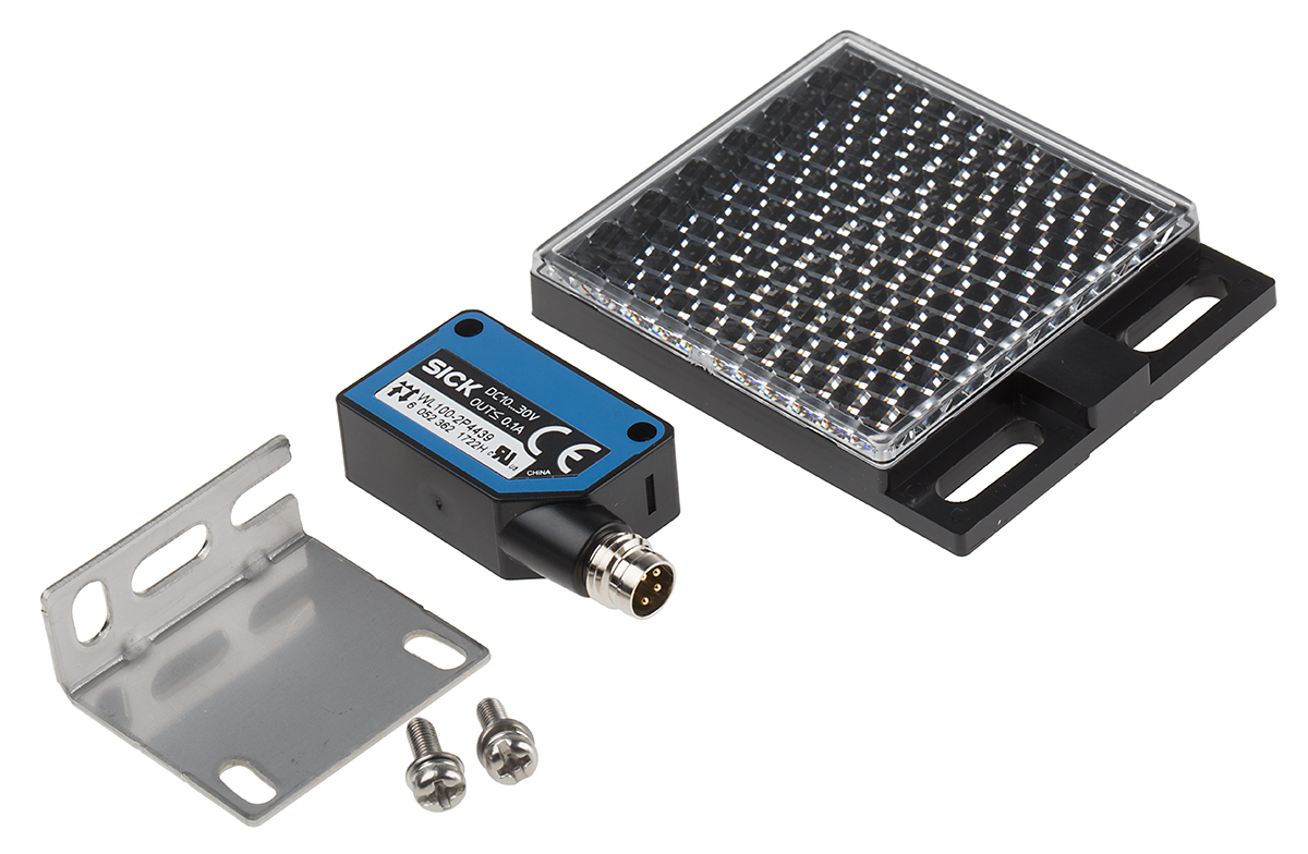 Sick Retro-reflective Photoelectric Sensor 0.01 → 7.2 m Detection Range PNP IP67 Block Style WL100-2P4439