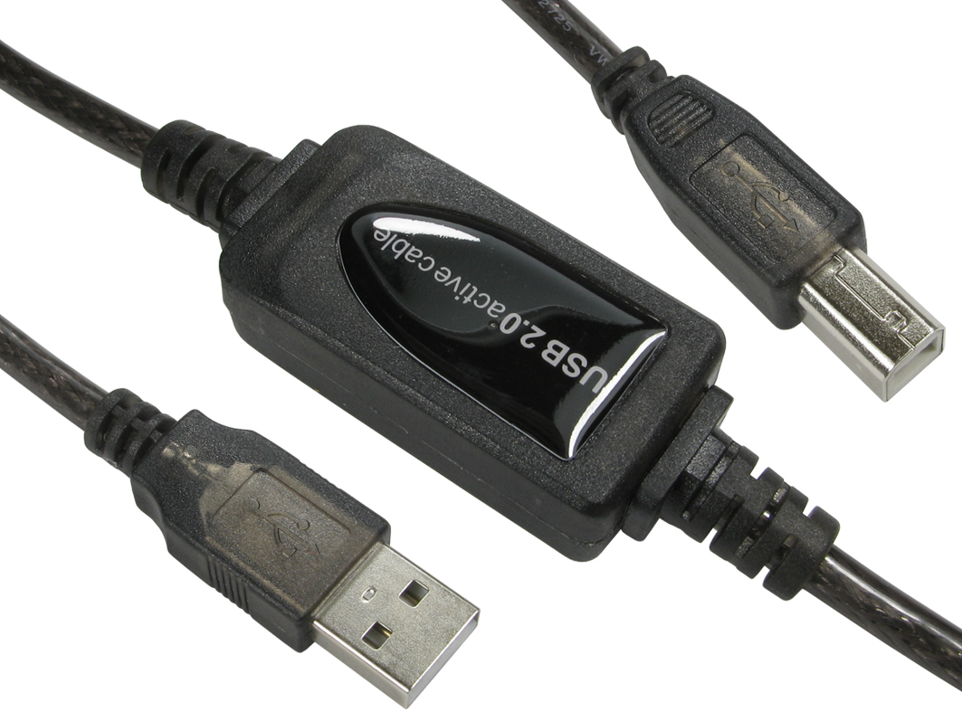 NewLink USB 2.0, Male USB A to Male USB B, 20m