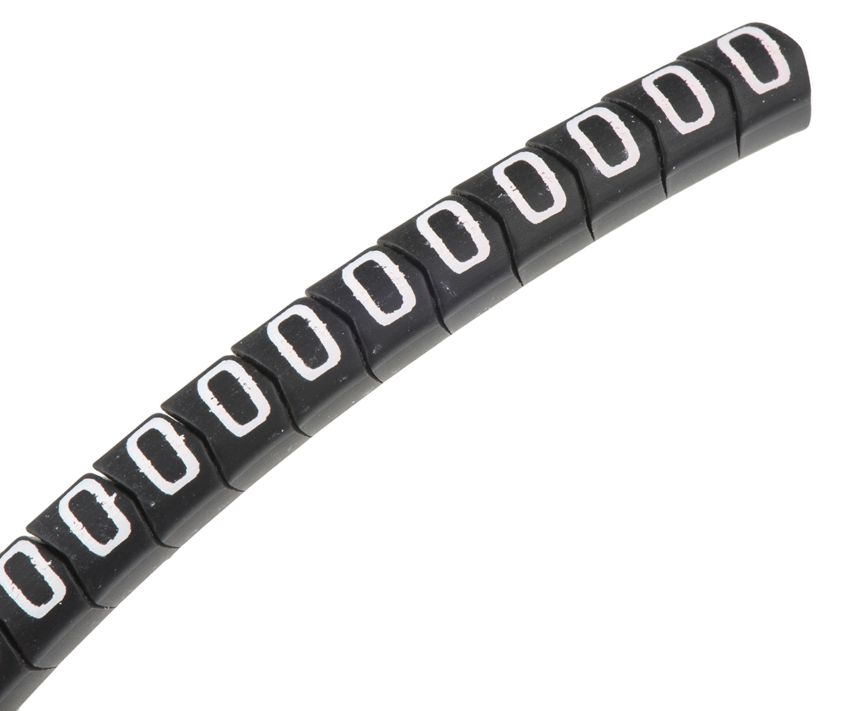 HellermannTyton Helagrip Slide On Cable Markers, White on Black, Pre-printed "0", 2 → 5mm Cable, for Cables &