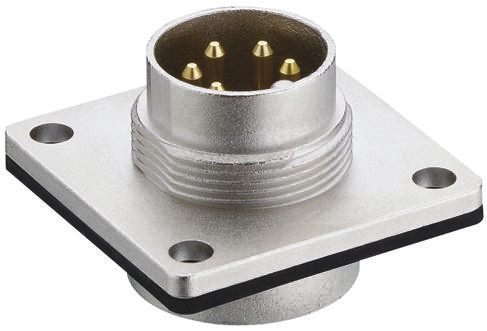 Lumberg 5 Pole Din Plug, 5A, 60 V ac IP68, Male, Panel Mount