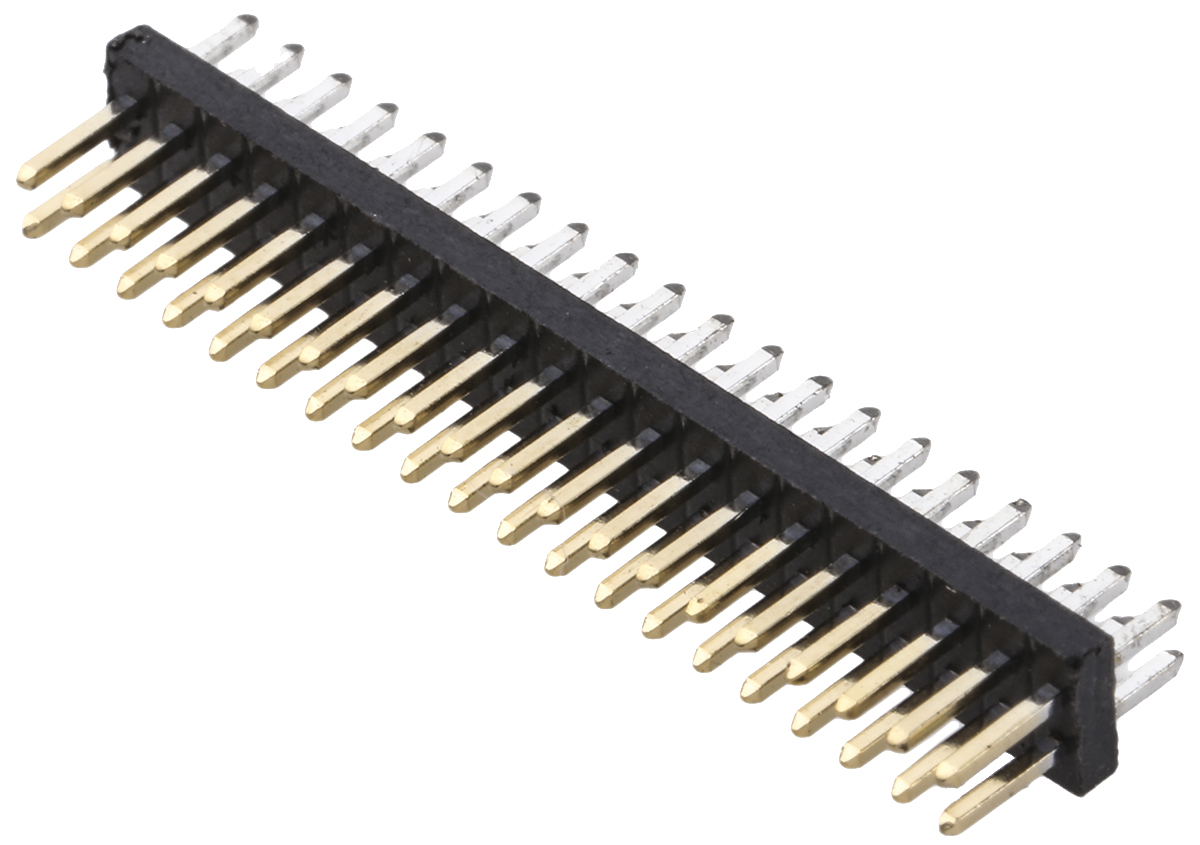 HARWIN Archer M50 Series Straight Through Hole Pin Header, 40 Contact(s), 1.27 mm Pitch, 2 Row, Unshrouded