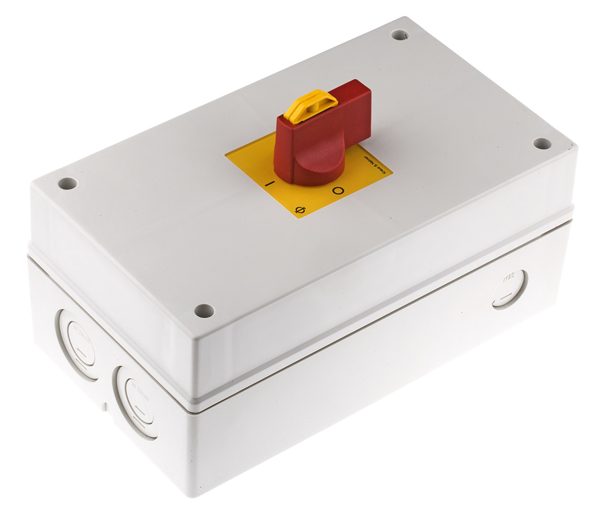 Kraus & Naimer 6P Pole Isolator Switch - 63A Maximum Current, 22kW Power Rating, IP65