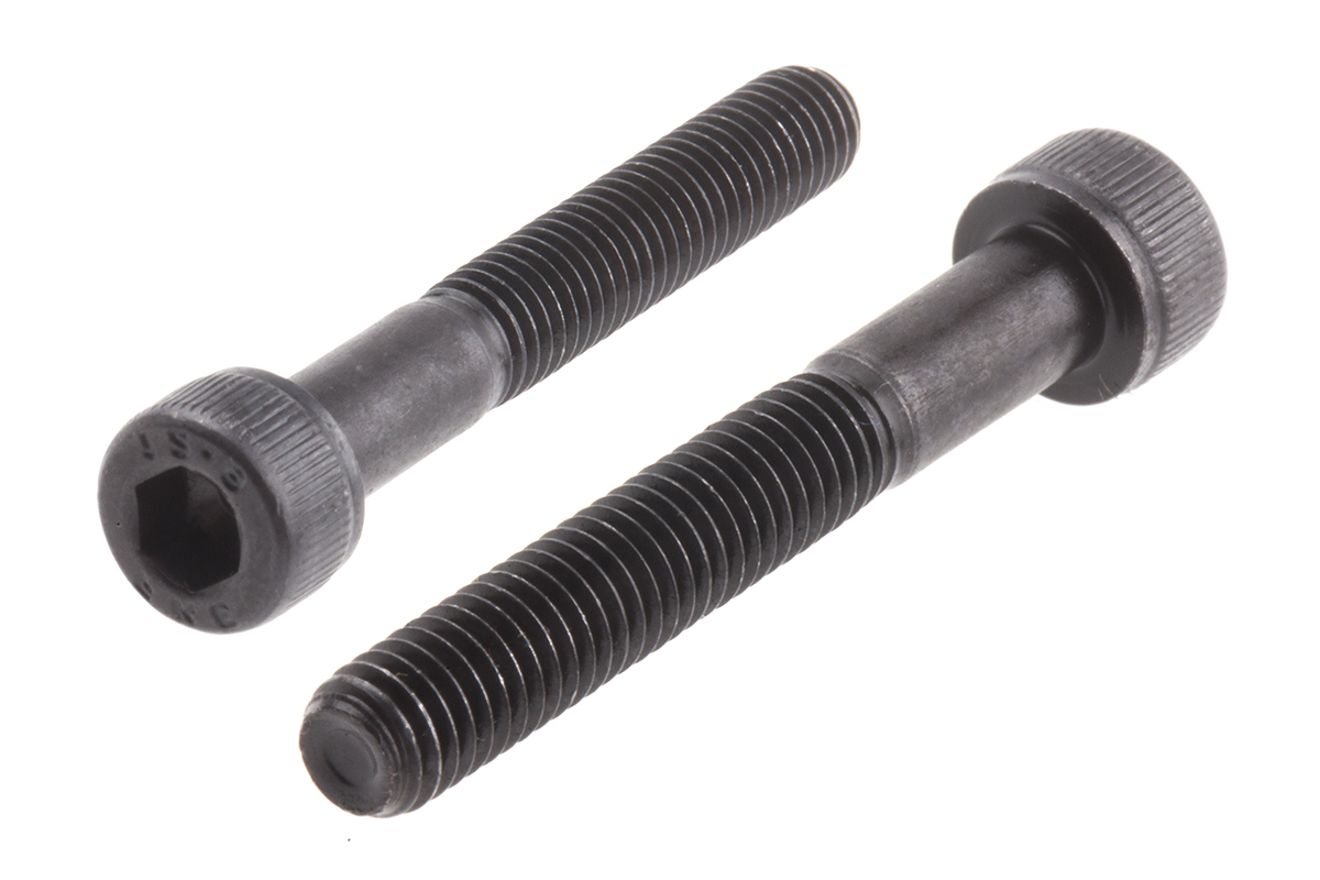 RS PRO Black, Self-Colour Steel Hex Socket Cap Screw, DIN 912, M5 x 35mm