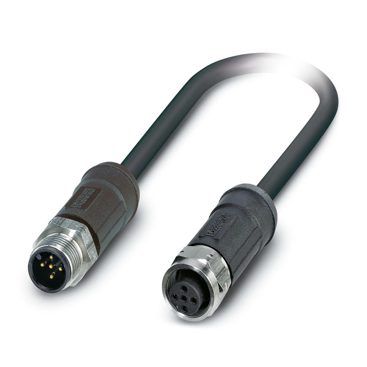 Phoenix Contact Male 5 way M12 to Female 5 way M12 Sensor Actuator Cable, 2 m