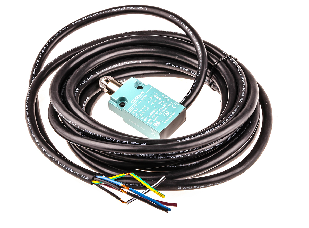 Siemens 3SE5 Series Roller Plunger Interlock Switch, NO/NC, IP67, DPST, Metal Housing