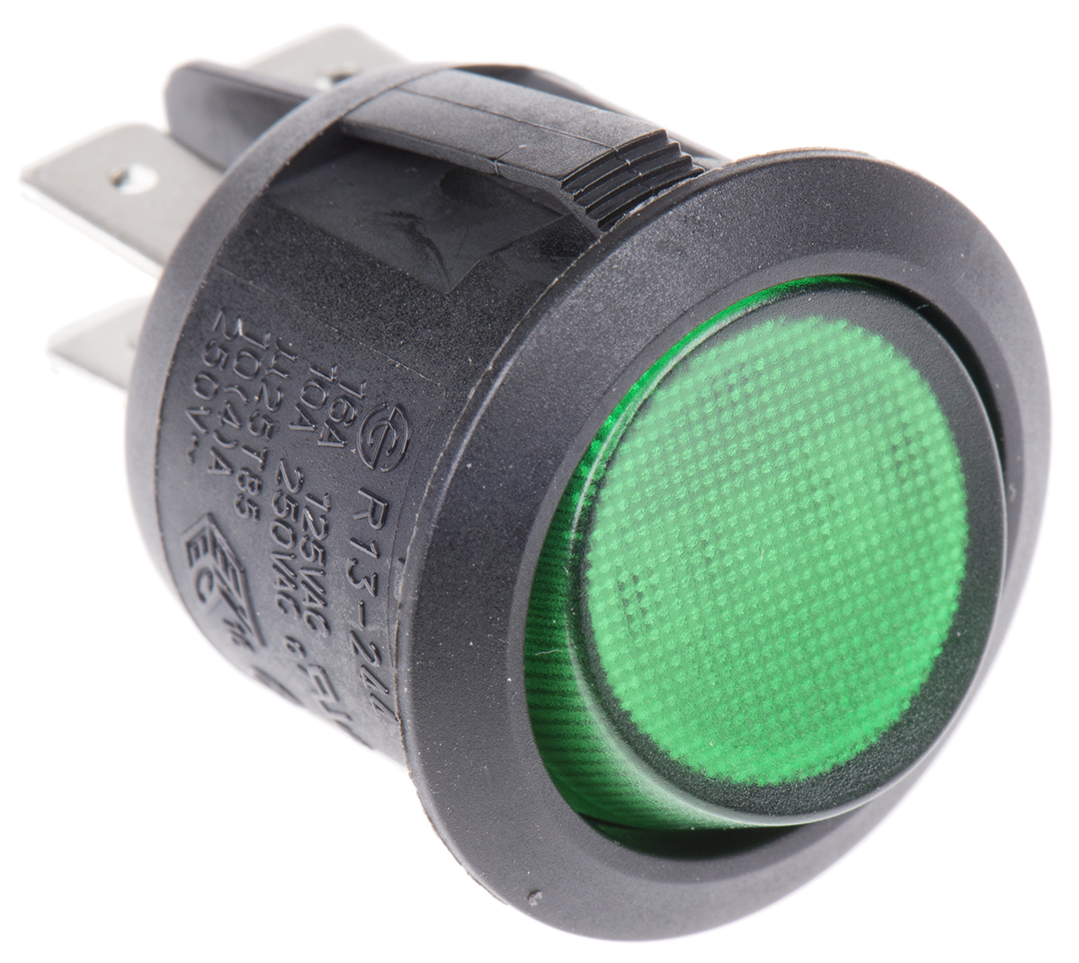 Arcolectric (Bulgin) Ltd Illuminated DPST, On-Off Rocker Switch Panel Mount