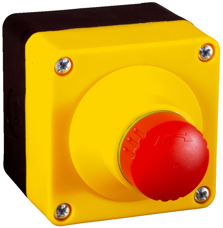 SICK ES21 Series Turn Release Emergency Stop Push Button, Surface Mount, 22mm Cutout, 2NC/1NO, IP65