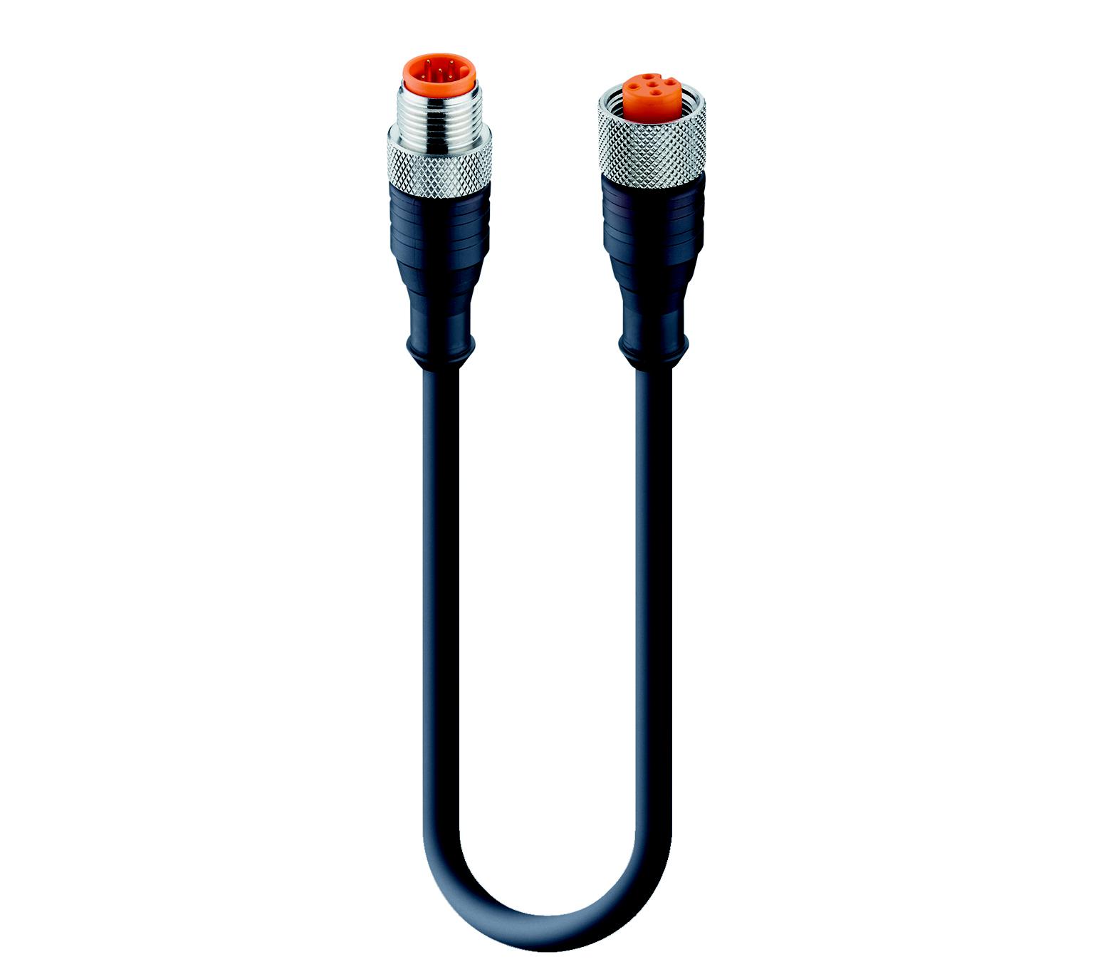 Lumberg Automation Male 5 way M12 to Female 5 way M12 Sensor Actuator Cable