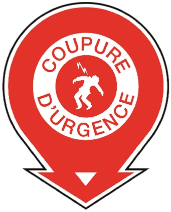 Brady PET Mandatory Emergency Stop Sign With French Text