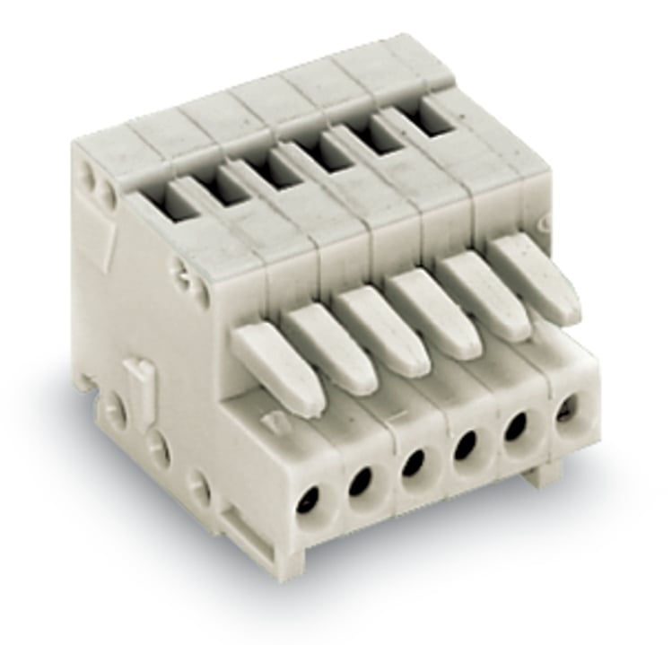 WAGO 733 Series Female Lighting Connector, 8-Pole, Female, 8-Way, Plug-In Mount, 6A