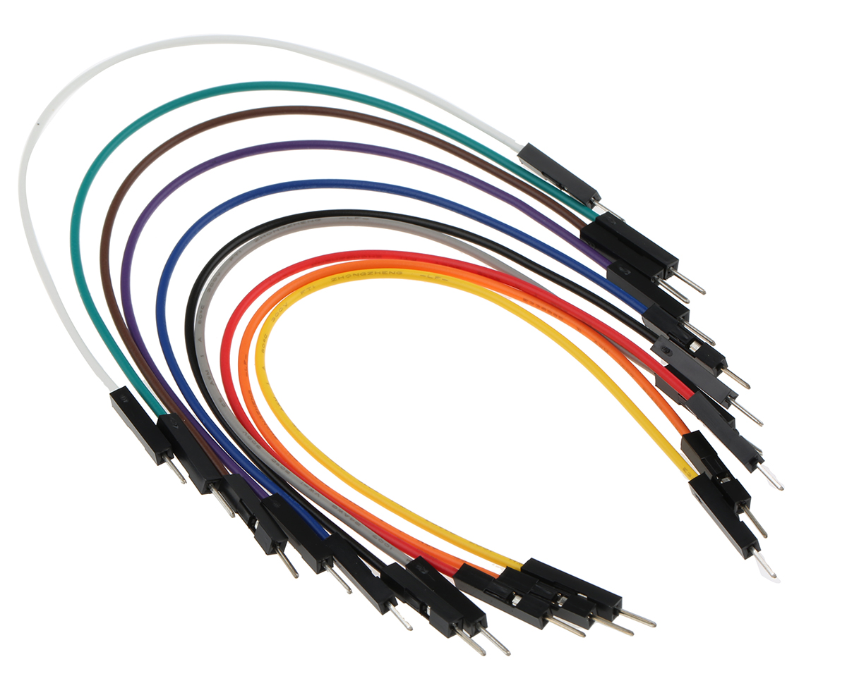 MIKROE-513, 150mm Insulated Breadboard Jumper Wire in Black, Blue, Brown, Green, Grey, Orange, Purple, Red, White,