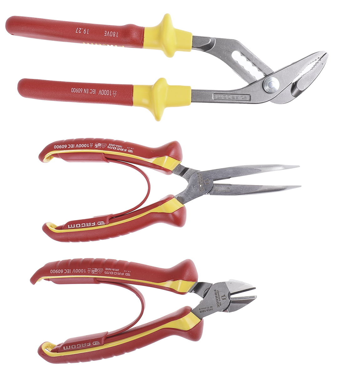 Facom 3-Piece Plier Set, 300 mm Overall