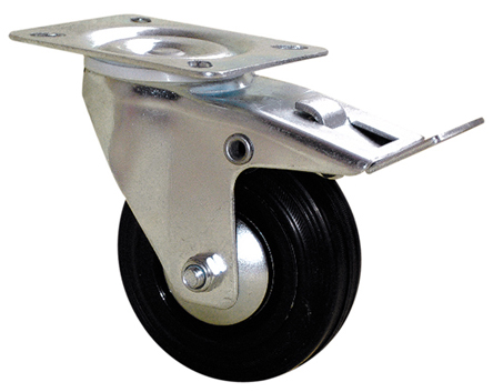 Guitel Hervieu Braked Swivel Castor Wheel, 100kg Capacity, 100mm Wheel