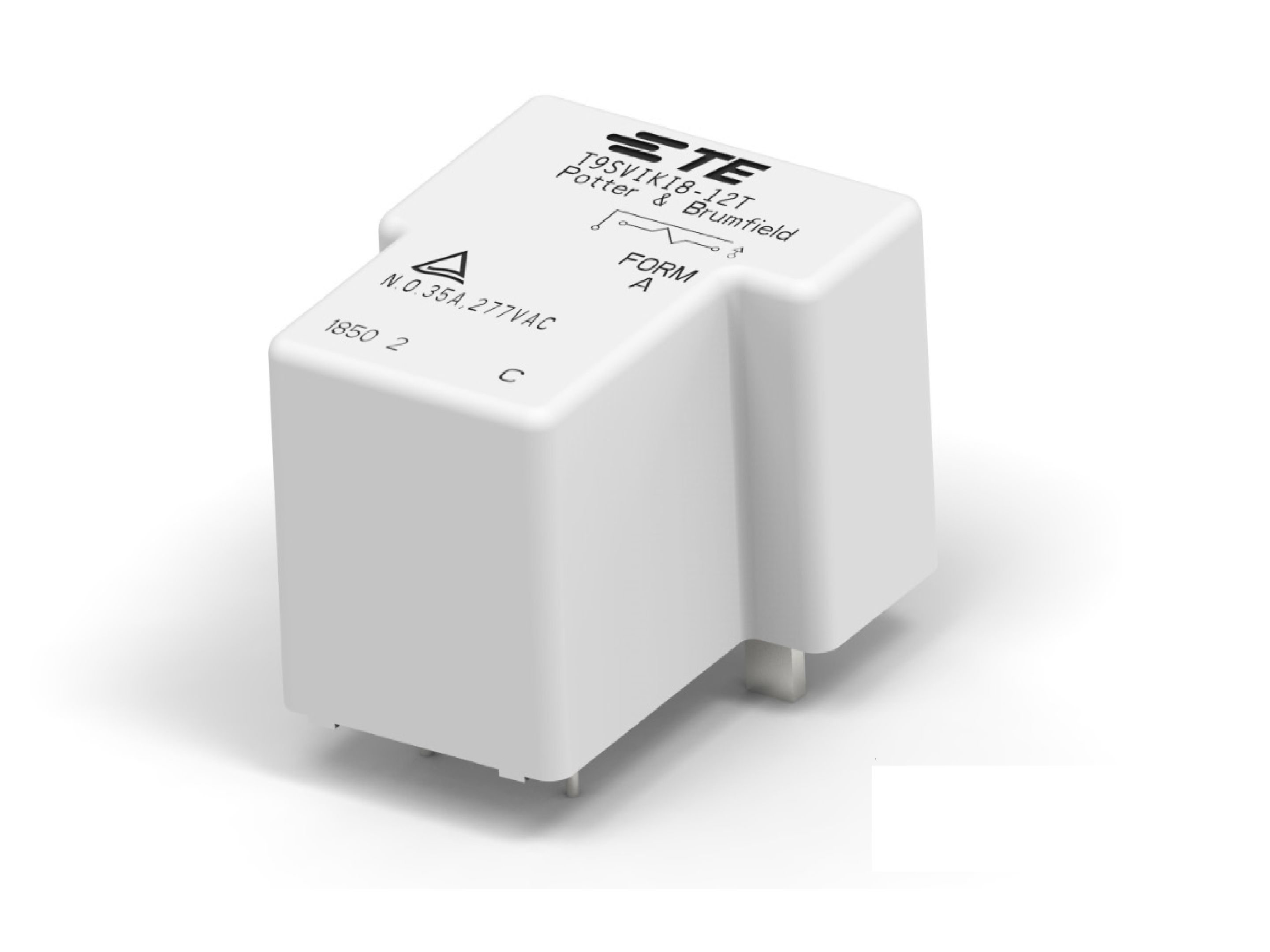TE Connectivity PCB Mount Power Relay, 12V dc Coil, 35A Switching Current, SPST