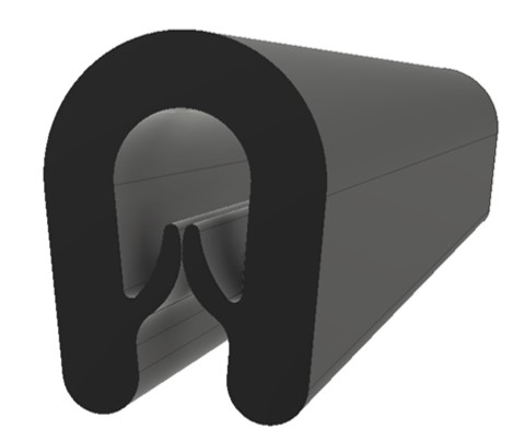 RS PRO Black Nitrile Rubber Edge Protection, 20m